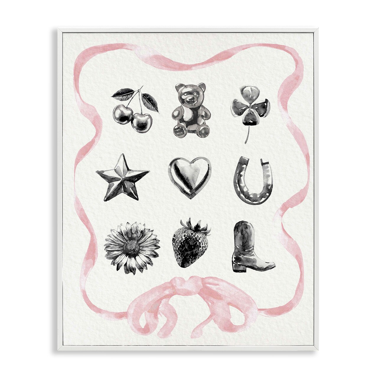 Stupell Industries Girly Glam Western Collection Framed Giclee, design by Lil' Rue